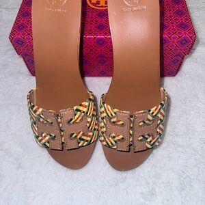 Tory Burch Multicolor Woven Sandals